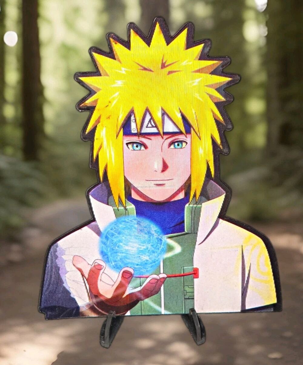 Minato Namikaze Six Paths Naruto 3D Motion Anime Lenticular Sticker Car Decal
